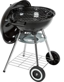 Kogel Barbecue - Houtskool Barbecue - BBQ - Barbecue op Wielen - Kookgerei - Grilrooster - Grillen - Egg BBQ - met Geïsoleerde Handvaten, Ontluchtingssysteem, As Opvangbak, Deksel en Opbergrooster - voor Vlees, Vis en Groente - Metaal - Zwart — thumbnail 3