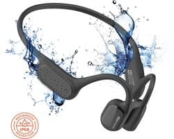 Goods&Co PRO Bone Conduction Headphone - Draadloze sport Oordopjes – Hardloop oortjes - Open Ear Koptelefoon - Sporthoofdtelefoon – IP68 Waterdicht - 32GB geheugen – Bluetooth – Geschikt voor Smartphone & Laptop / Zwart