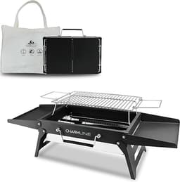 Opvouwbare Houtskool BBQ Grill – Compacte Draagbare Barbecue 34×23 cm – Camping Grill voor Strand, Picknick en Tuin – Stalen Mini BBQ voor 3 Personen — thumbnail 1