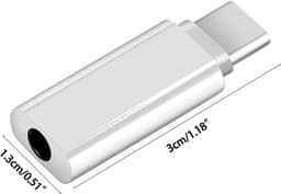 Killogood USB-C naar 3,5 mm audio adapter – 2 stuks Type C koptelefoon zwart ,wit — thumbnail 5