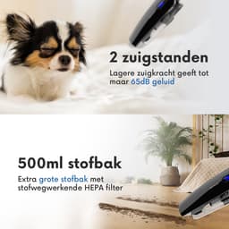 Kruimelzuiger Snoerloos PRO 11.000 Pa – Handstofzuiger met HEPA Filter – 2-in-1 Auto Stofzuiger & Airduster – Draadloos, Oplaadbaar, 7 Opzetstukken – Krachtige Kruimeldief Zwart — thumbnail 3