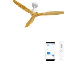 CREATE - Stille plafondventilator van 40 W met technische ABS-bladen, verkrijgbaar in verschillende maten - M - Geen licht - WIFI - WIND STYLANCE