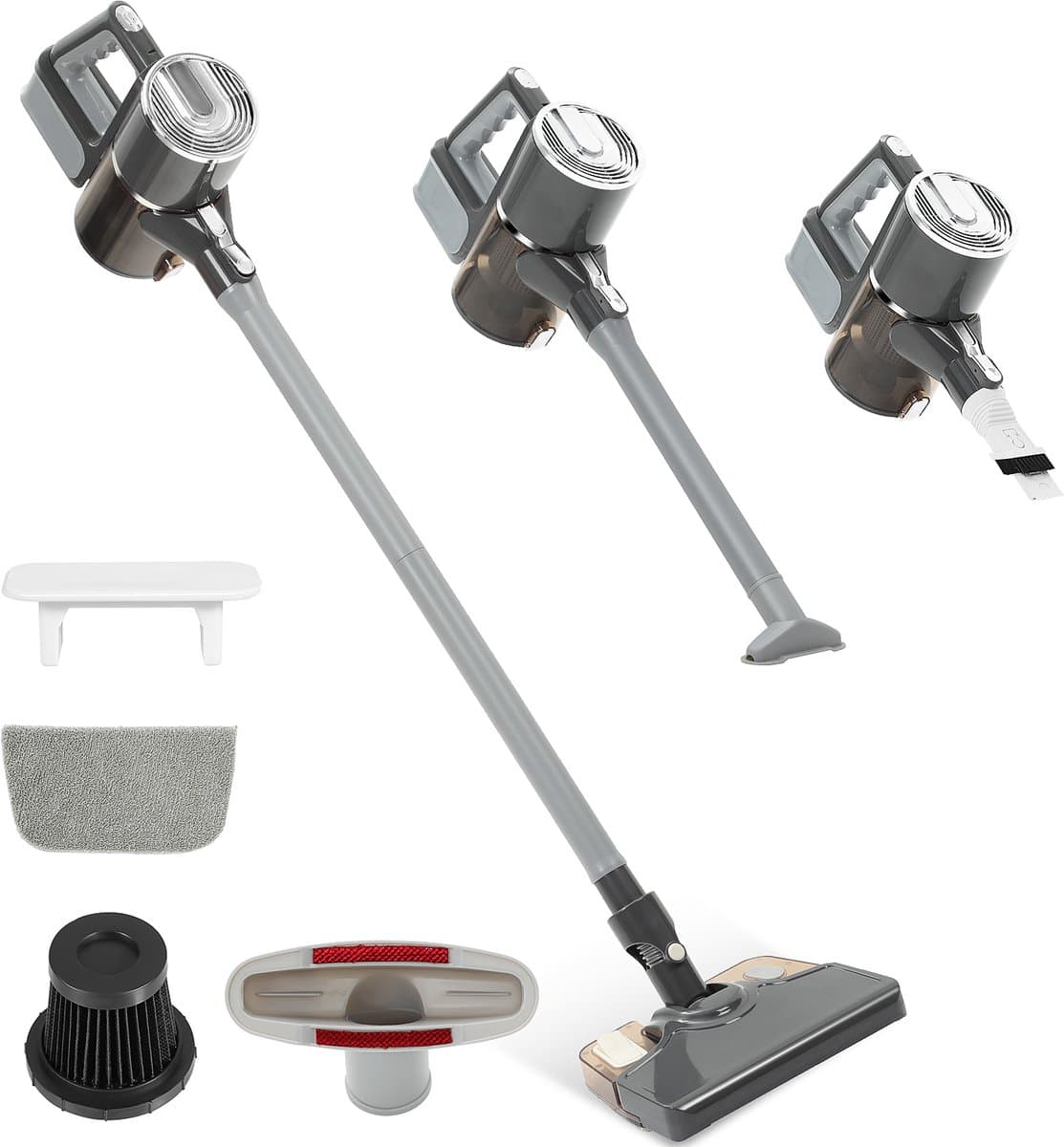 Draadloze Steelstofzuiger – 32000Pa Krachtige Zuigkracht – 1800mAh Accu & 900ml Stofbak – Lichtgewicht voor Harde Vloeren, Tapijt & Huisdierhaar – Inclusief Accessoires — afbeelding 1