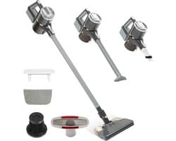 Draadloze Steelstofzuiger – 32000Pa Krachtige Zuigkracht – 1800mAh Accu & 900ml Stofbak – Lichtgewicht voor Harde Vloeren, Tapijt & Huisdierhaar – Inclusief Accessoires