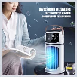 Aurixi® Airco Zonder Afvoerslang - Luchtkoeler - Aircooler - 7 Standen - Mobiel - Wit - 16cm x 16cm x 16cm — thumbnail 4