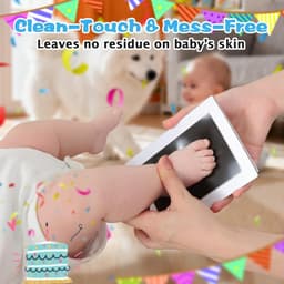 2 stuks Baby Handprint en Footprint Kit, Baby Handprint Inktpads met Clean-Touch, Inkless Print Kit Veilig Niet-giftig voor Baby Voeten en Handen, Pet Paw, Ritueel voor pasgeborenen, hand- en voetafdrukken van de baby, 6*9.5cm — thumbnail 4