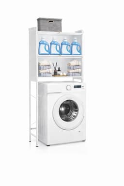 Ohana DT - Wasmachine Ombouw Kast - Wasmachine Meubel - Wasmachine Rek - 3 Ruime Opbergniveaus - 50 KG Draagvermogen - — thumbnail 1