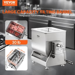 VEVOR Vleesmenger 30L Kantelcontainer Vleesverwerkingsapparatuur Gehakt — thumbnail 5