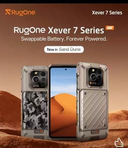 RugOne Xever 7 Pro 16,9 cm (6.67") Dual SIM Android 15 5G USB Type-C 12 GB 512 GB 5550 mAh Sand Dune — thumbnail 1