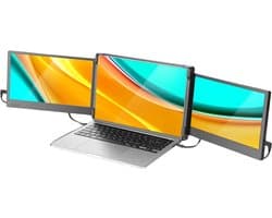 Core® Krachtige en Professionele Portable Monitor Pro 2024 - Full HD - 13” / 16.5” Tri-Screen - Laptop Scherm Uitbreider - Zwart - ‎23cm x 33cm x 3cm