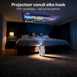 Zoomly® Pro MAX Beamer – Mini Beamer – Smart Projector – Vaderdag cadeautje – Full HD 1080p – Supports 4K – Android 13 – iOS & Android – 10.000 Lumen – Incl. Smart Remote — thumbnail 4