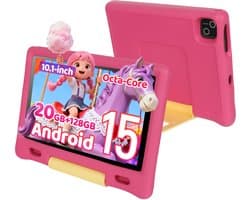 kotsren KT1026 - Android 15 kindertablet - 10.1 inch - 20(3+17)GB RAM/128GB ROM– 5000mAh - Roze