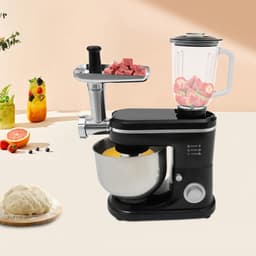 Keukenmachine Mixer - Apparaat Deeg Blender - Bakken Sap Maken - 6 Liter Kom - 35x18x55 cm - Zwart — thumbnail 3