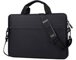 Laptoptas voor 13/14/15-inch laptops en tablets - Dubbel compartiment, schokbestendig, verstelbare schouderband, duurzame en stijlvolle zakenreisrugzak - Zwart