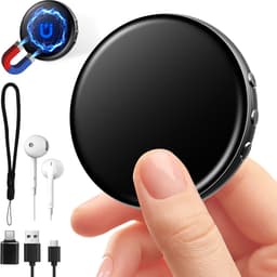 64GB Magnet Spraakrecorder met Rauschonderdrukking- Voice Recorder Digitaal - Mini, 1536Kbps Duidelijk Geluid voor Vergaderingen Interviews - Spy Recorder - Afluisteren & Opnemen — thumbnail 1