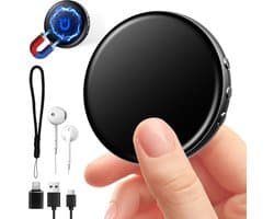 64GB Magnet Spraakrecorder met Rauschonderdrukking- Voice Recorder Digitaal - Mini, 1536Kbps Duidelijk Geluid voor Vergaderingen Interviews - Spy Recorder - Afluisteren & Opnemen