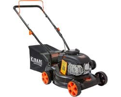Kibani Benzine Grasmaaier 141cc – 2.2 kW / 3.0 PK – 41 cm Maaibreedte – 40L Opvangzak – 3 Maaihoogtes – Handgeduwd Grasmaaier