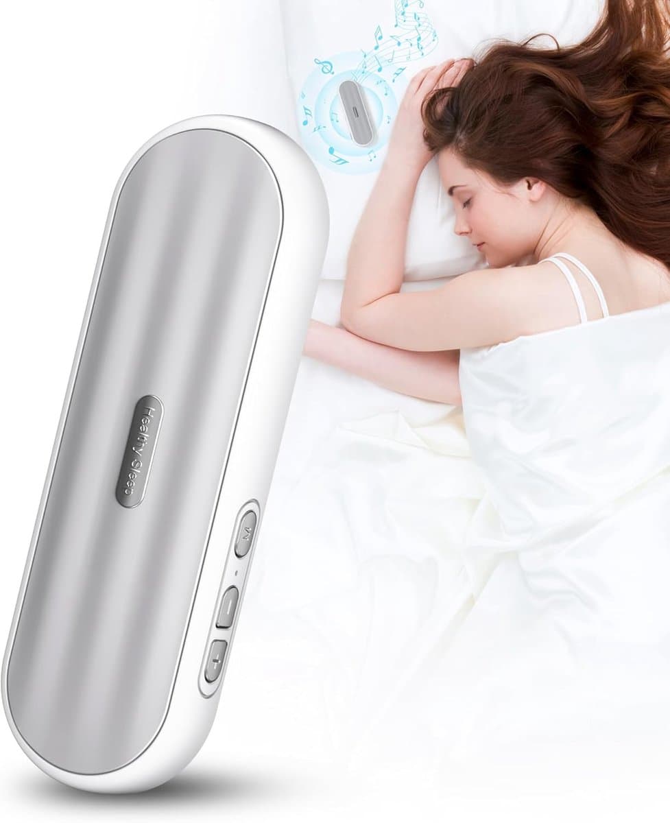 Slaapsprekers - Onderkussen Bluetooth Speaker - Bluetooth-kussenluidspreker - Botgeleiding Technologie - Witte Ruis - Draadloos - Voor een betere nachtrust - Mini Under Pillow Speaker - Wit — afbeelding 1