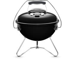 Weber Smokey Joe® Premium - Ø 37 cm Grillrooster - Houtskoolbarbecue - Zwart - Tuck-N-Carry Dekselvergrendeling - Gesloten ketel voor asopvang - Ventilatierooster in deksel - Stabiel frame met 3 poten - Draagbeugel