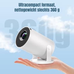MIRA® Draagbare beamer - Beamer - Projector - Mini Beamer - Wit- 14cm x 7cm x 9cm — thumbnail 5