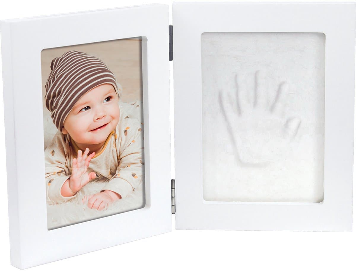 Happy Hands Double Frame Small Gipsafdruk Hand - 13x17 cm. — afbeelding 1