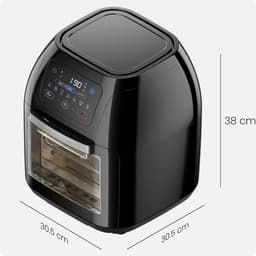 MIRA® Heteluchtoven - Oven - Airfryer Oven - Zwart - 31cm x 31cm x 38cm — thumbnail 5