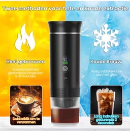 Core® Draagbare Koffiemachine - Blender To Go - Draagbare Blender - Zwart - ‎28cm x 9cm x 9cm — thumbnail 3