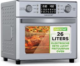 Grote Airfryer Oven met Rotisserie - 26 Liter XXL - 1700W - 10 Digitale Programma's - Hetelucht & Grill — thumbnail 1