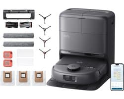 eufy Robotstofzuiger C28, HydroJet Zelfreinigende Dweil en Vervangingssets, 15.000 Pa Turbo Zuigkracht, 5-In-1 Robotstofzuiger & Dweil Voor Thuis, Anti-Klit Ontwerp, AI-Obstakelherkenning