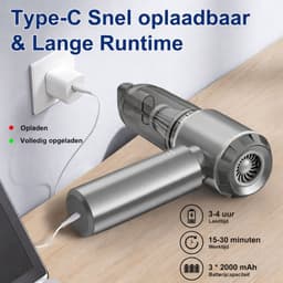Draadloze Handstofzuiger Mini Handheld Stofzuiger voor Auto Krachtige 22000Pa Cycloonzuigkracht Borstelmotor Oplaadbare Draagbare Lichtgewicht — thumbnail 2