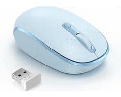 Sounix Draadloze Muis - 2.4G - Voor Laptop en Computer - DPI 1600 - Stil - Blauw