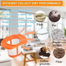3 stuks Hepa Filter - Stof Filter - Filters - Stofzuigerfilters - Filteraccessoires - Geschikt voor Black & Decker BHHV520BT BHHV520BFP BHHV320B BHHV320J BHHV520BF BHHV520JF - Wasbaar — thumbnail 4