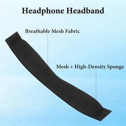 Allecto - Hoofdband van gaasstof - Compatibel met HD650 - Vervangende onderdelen - Zwart - Reparatie - Geschikt voor Sennheiser - HD660 S - HD 660S2 — thumbnail 4