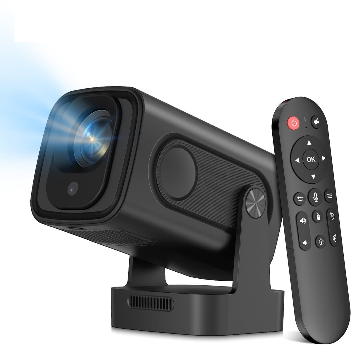 XGODY Gimbal 5 Pro Mini Beamer 2025 Editie - Smart Projector met 4K ondersteuning - Geschikt voor IOS en Android - WiFi 6 & Bluetooth 5.4 - Android 11.0 - Draagbaar - Thuisbioscoop - Zwart — afbeelding 1