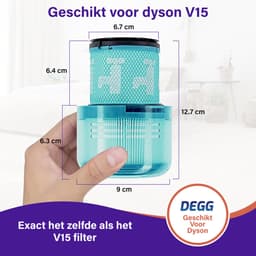 DEGG - HEPA filter geschikt voor Dyson V15 - Wasbaar - Vervangt Dyson V15 filter - Onderdelen - Premium Kwaliteit - 2 STUK(S) — thumbnail 3