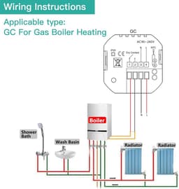Slimme Wifi Thermostaat voor Gas/Waterketels - App & Spraakbediening — thumbnail 3