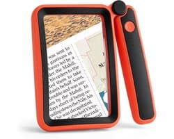 4x Vergrootglas met Licht, Oplaadbaar en Dimbaar Handvergrootglas voor Lezen