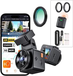 VANTRUE Element 1 Pro 4K Mini Dash Cam Voorkant, STARVIS 2 Plate Pix™ HDR Nachtzicht Autocamera, 5G WiFi GPS, 1,54'' scherm, LTE,Spraakbesturing, 24H Gebufferde Parkeermodus【Gratis bij aankoop: 40mm CPL-filter*2 +VP05 Hardwire Kit +Afstandsbediening】 — thumbnail 1