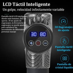 LUMÈ STORE Diepe Spiermassage Pistool - Elektrische Percussie Massager - Nek, Rug, Benen - Fitness Massage Tool - Zwart — thumbnail 2