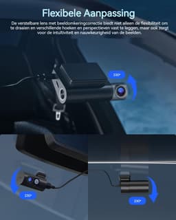 Avylet A8 - Dashcam Voor Auto - Drievoudige Lens - Ultra 5K & Full HD - 2025 model - Voor en Achter Camera - WiFi & GPS - 3 inch met App - Loop Opname - G Sensor - Parkeerbewaking - Infrared Night Vision - Voice Control — thumbnail 2