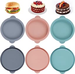 Luchtfriteuse Eivorm Siliconen Taartvormen - Airfryer Accessoires voor Gepocheerde Eieren - Muffinpannen voor Bakken - Broodjes Ei, Cupcakes, Pannenkoeken - Set van 6 stuks — thumbnail 1