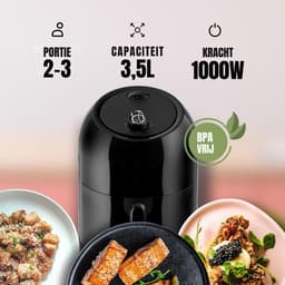 Aurixi® Mini Airfryer - Airfryermand - Heteluchtfriteuse - Zwart - 28cm x 29cm x 37cm — thumbnail 8
