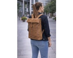 Enrico Benetti Rotterdam 66598 Laptop rugzak / businesstas rolltop rugzak 15" laptopvak- Camel