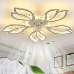 Moderne Plafondventilator met Dimbare LED-Verlichting en Afstandsbediening — thumbnail 4