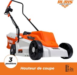 Elektrische Grasmaaier – Grasmachine – Grasmaaier – Tuinmaaier – Gazonmaaier – 1200 Watt Motor – 32 cm Maaibreedte — thumbnail 4