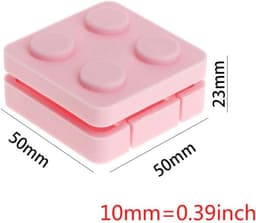 Kabel Organizer - Kabelhouder Wikkel - Hoofdtelefoon Netjes - Flexibel Siliconen - 50 x 50 x 25mm - roze — thumbnail 5