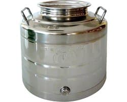 Roestvrijstalen Container - Voedselvat Opslag - Keuken Organisatie - Voorbereid voor Kraan - 30 Liter Capaciteit - Veelkleurig