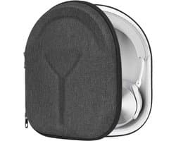 Hoofdtelefoon Hoes - Harde Reistas - Bescherming Opslag - Kabelopslag Compartiment - 215x185x6 cm - Donkergrijs
