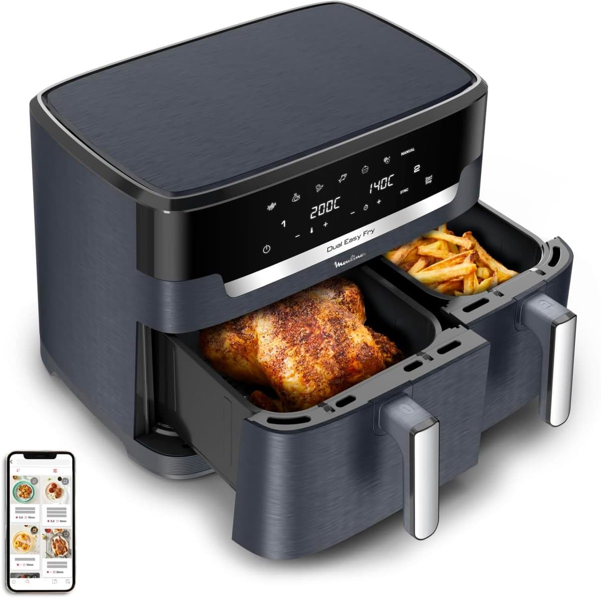 Airfryer XXL - Dubbele Mand Airfryer - kookaccessoire — afbeelding 1
