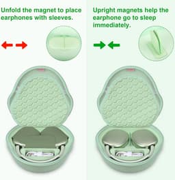 Koptelefoon Draagtas - Opbergcase Hoes - Reizen Bescherming - Slaapstand Functie - 22.5x6.9x23.9cm - Groen — thumbnail 4